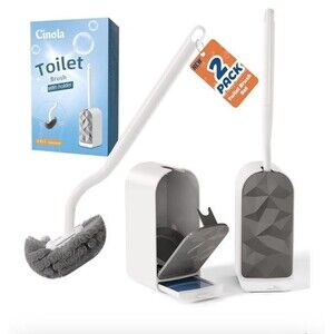Set of Toilet Brush and Holder Wall Mounted Toilet Bowl Brush NWT 360 cleaning